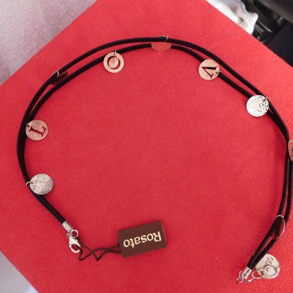 Ladies Rosato Two Tone/14K/925 Gold Plated Silver Necklace - Made in Italy - Picture 2 of 2